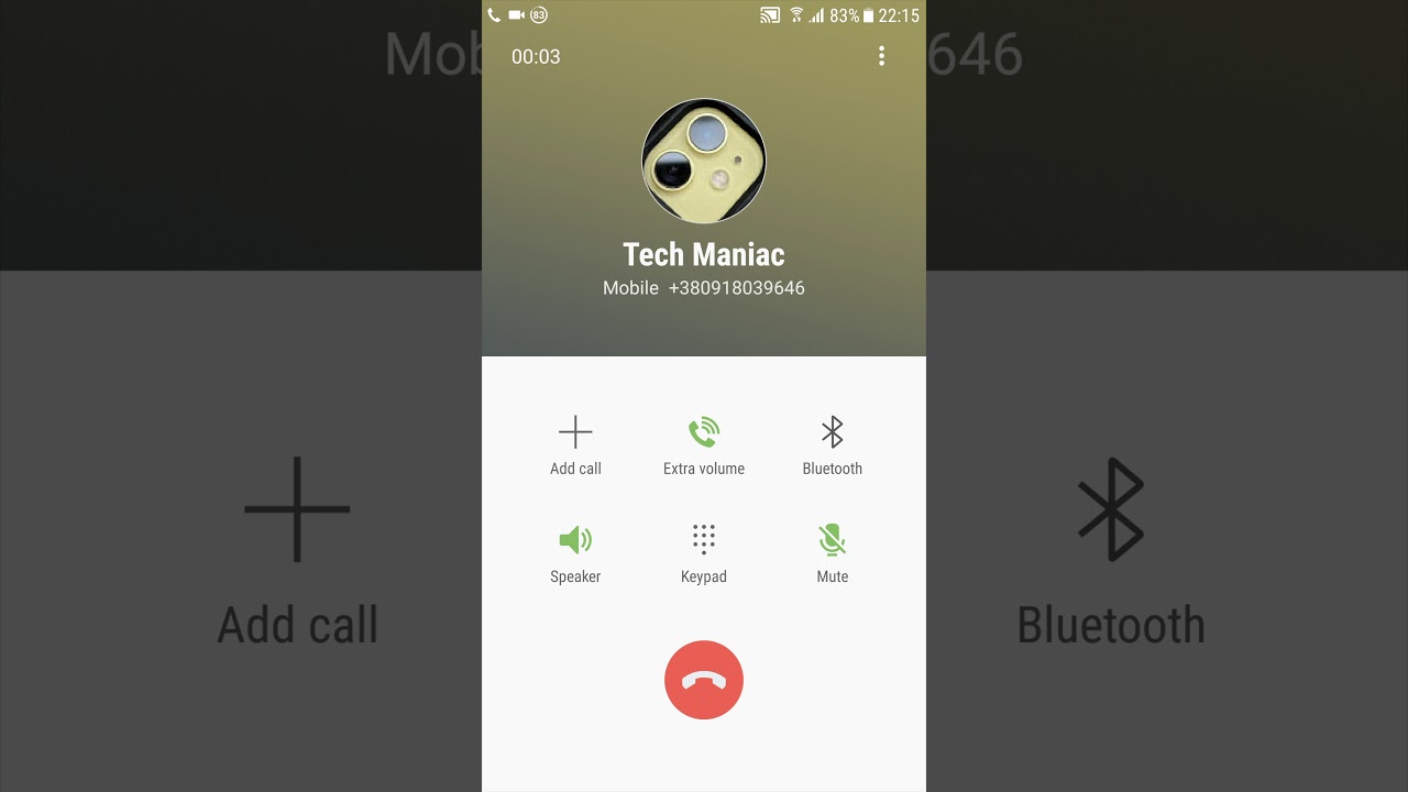 SAMSUNG GALAXY ANDROID 7 INCOMING CALL