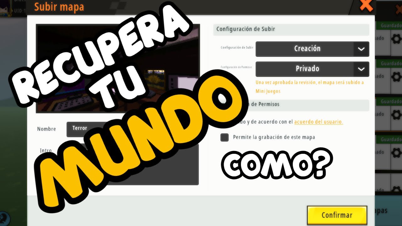 Como RECUPERAR tus MAPAS y ASEGURAR tu CUENTA | Mini World Block Art