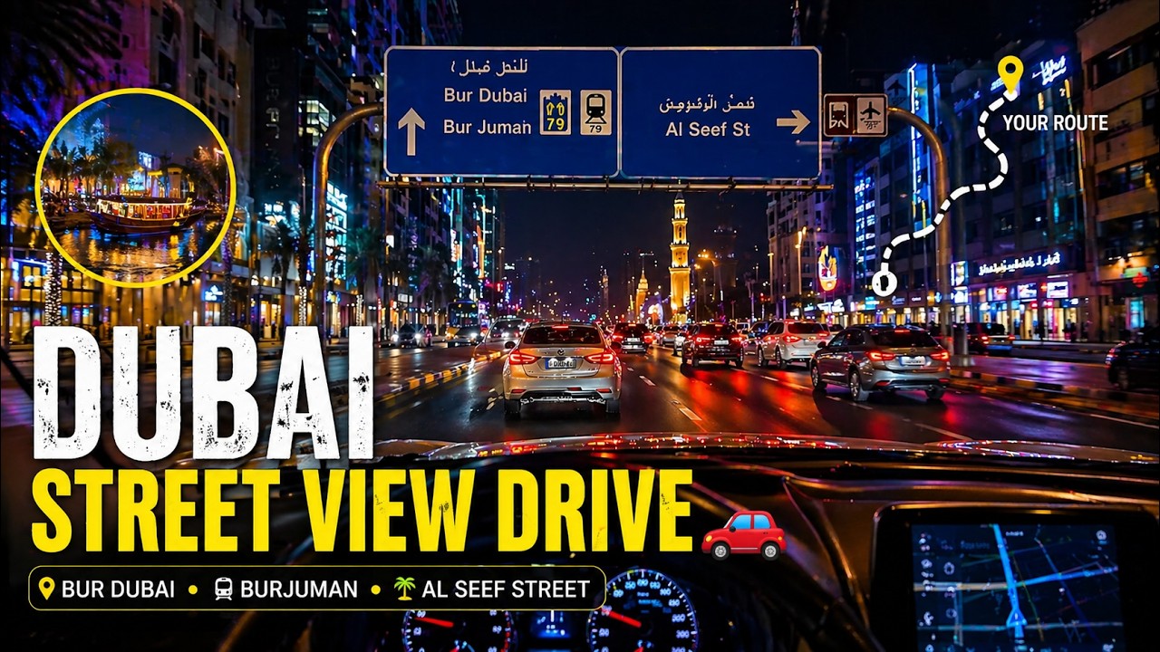 Burdubai Dubai Street View 🚗 | Dashcam Drive Mankhool, BurJuman & Al Seef | UAE 4K