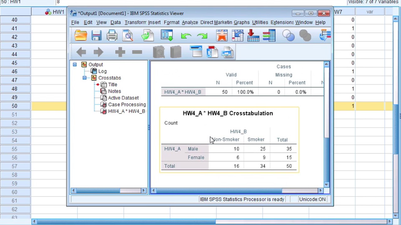SPSS Crosstabulation