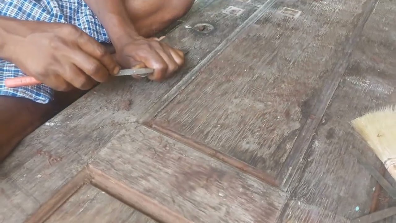 Wood polish old door cleaning tips | Royal wood polish work
