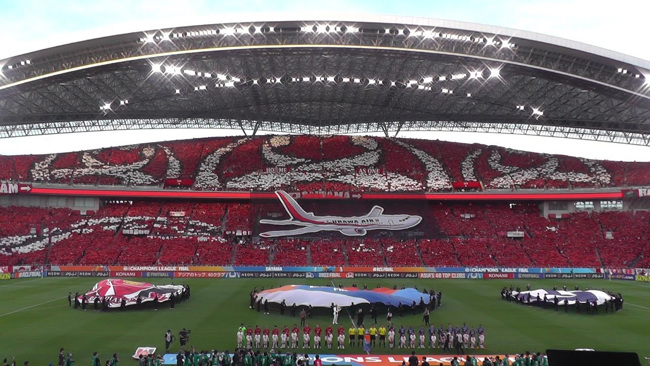We are REDSコール～選手入場～MRJの浦和航空が動くビジュアル～集合写真～コイントス～円陣 浦和レッズ vs アルヒラル 2023年5月6日 ACL決勝