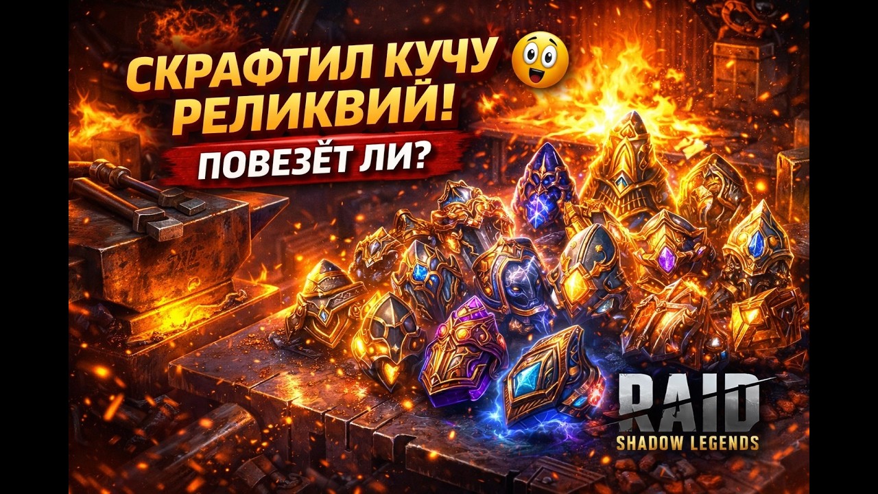 КРАФТ 100+ РЕЛИКВИЙ В КУЗНИЦЕ! ЛУТ ИЛИ БОЛЬ? 🔥 Raid Shadow Legends