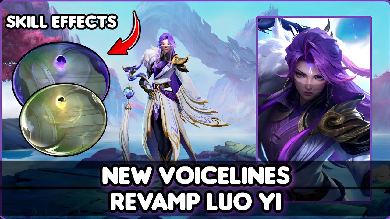 REVAMP LUO YI WITH NEW VOICELINES & SKILL EFFECTS COMPARISON | OLD VS NEW 💜
