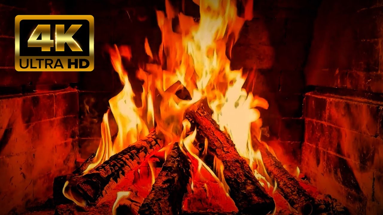 Cozy 4K Bonfire Ambiance 10 Hours • Warm Fireplace Sounds for Winter Nights & Home Decor