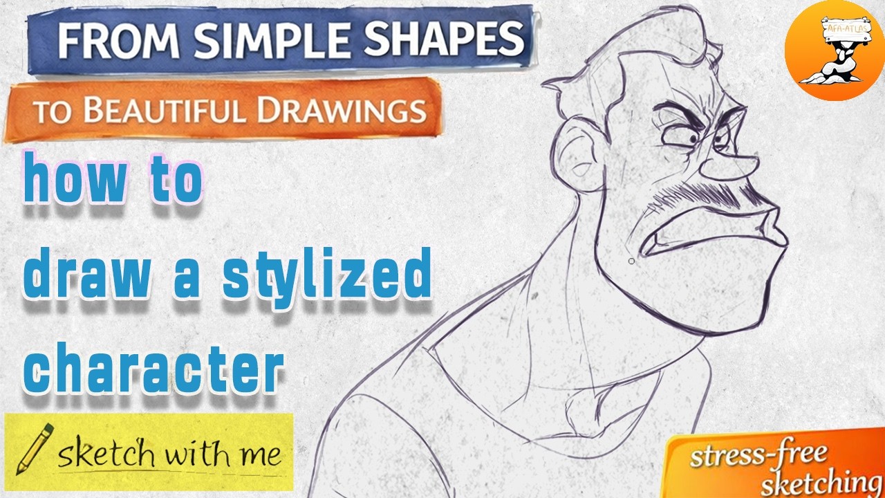 Having Fun Drawing an Angry Stylized Character – Simple Shapes & Creative Joy 😠🎨✏️