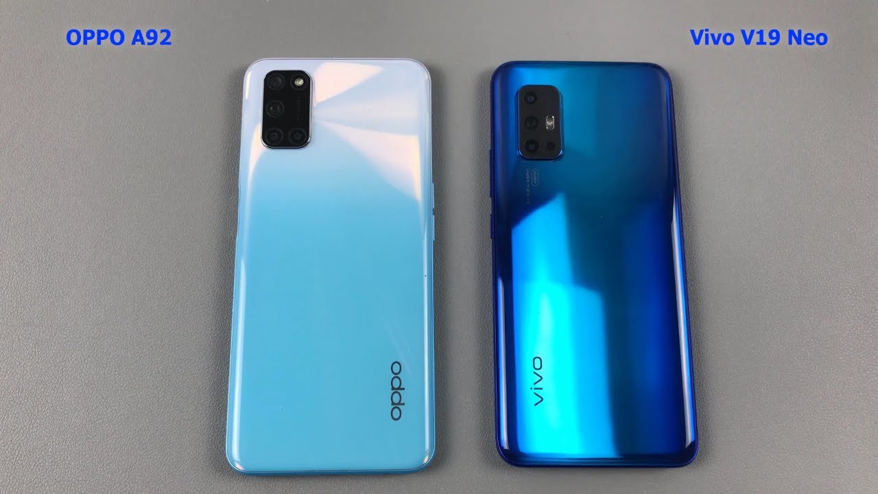 OPPO A92 vs Vivo V19 Neo Speed Test, Camera Test, Display Test