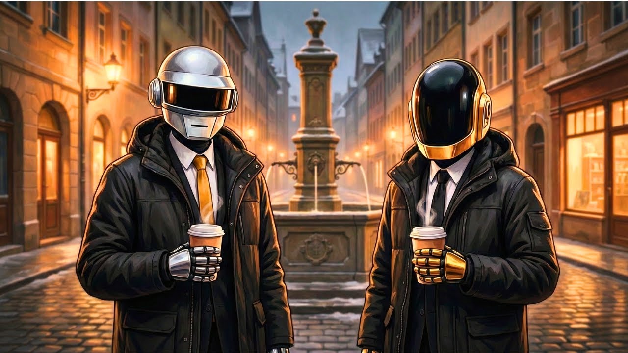 ❄️ DAFT PUNK Winter Old Town Night | Chillwave, Synthwave, Retro Funk, Nu Disco, Electronic Playlist