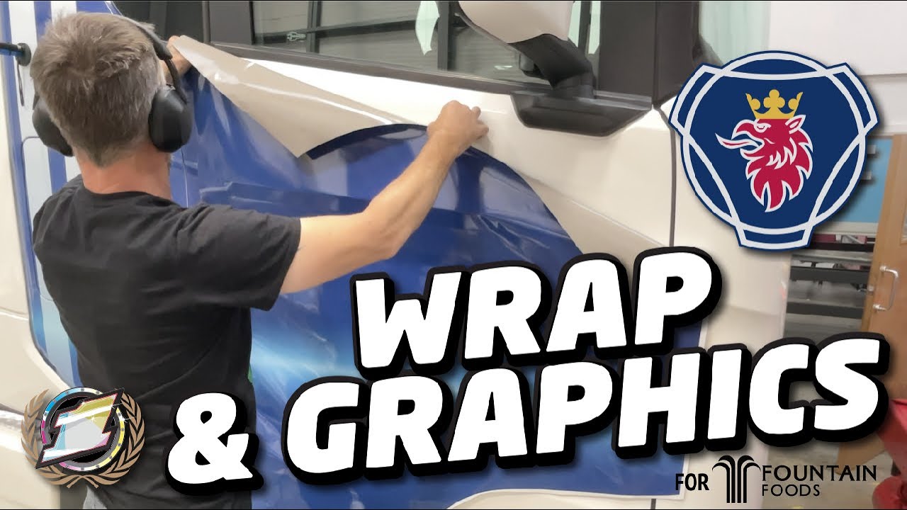 Wrap & graphic kit intsall on a SCANIA for Fountain Foods