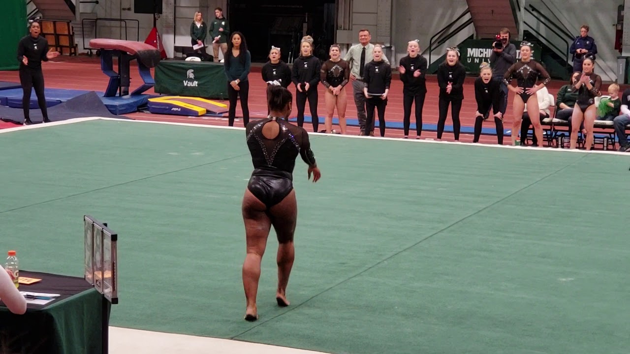 Alaina Raybon Michigan State University Floor Jan 5, 2018. Score 9.85