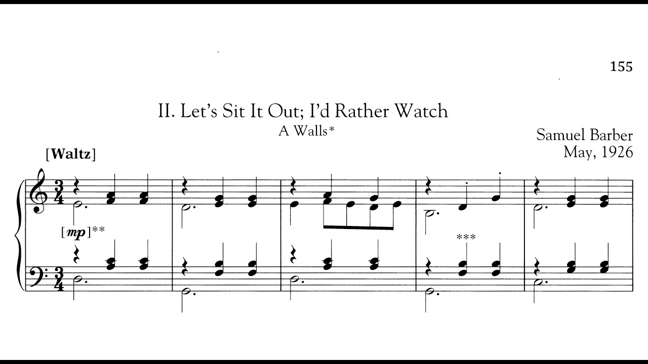 Samuel Barber | A Walls
