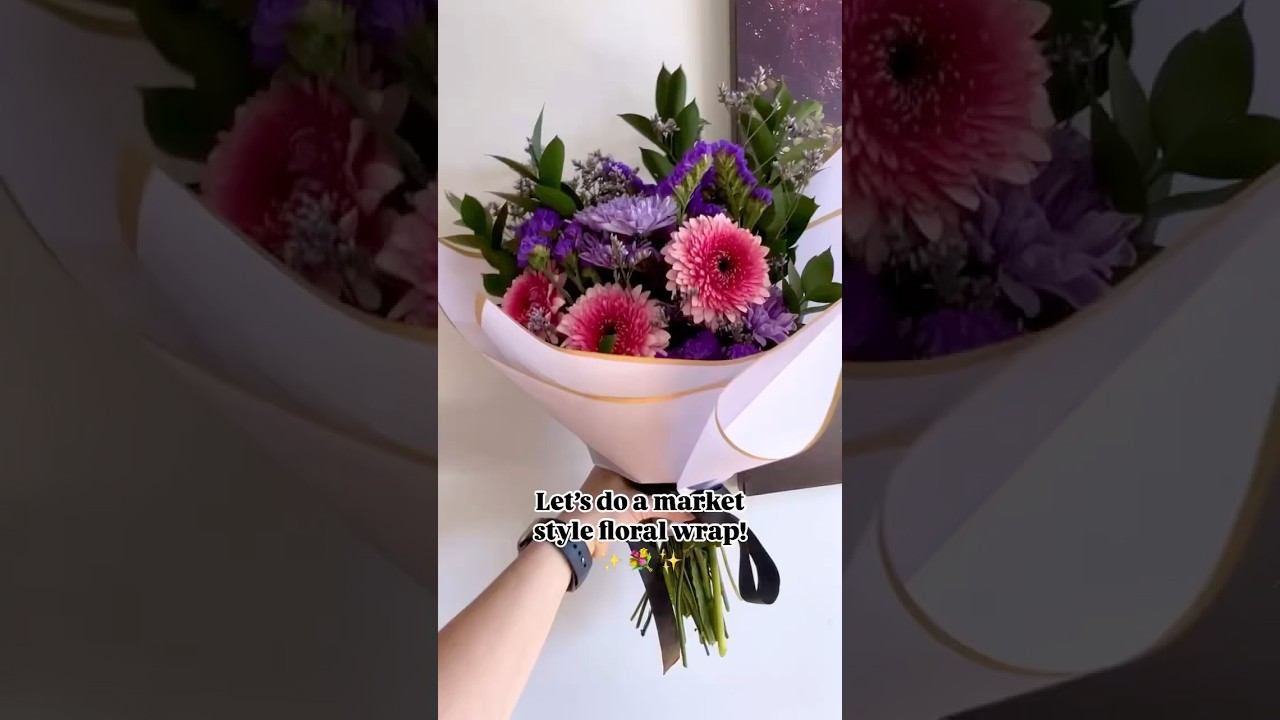 Learn how to beautifully wrap a flower bouquet like a pro! Perfect for gifts, events,or just because