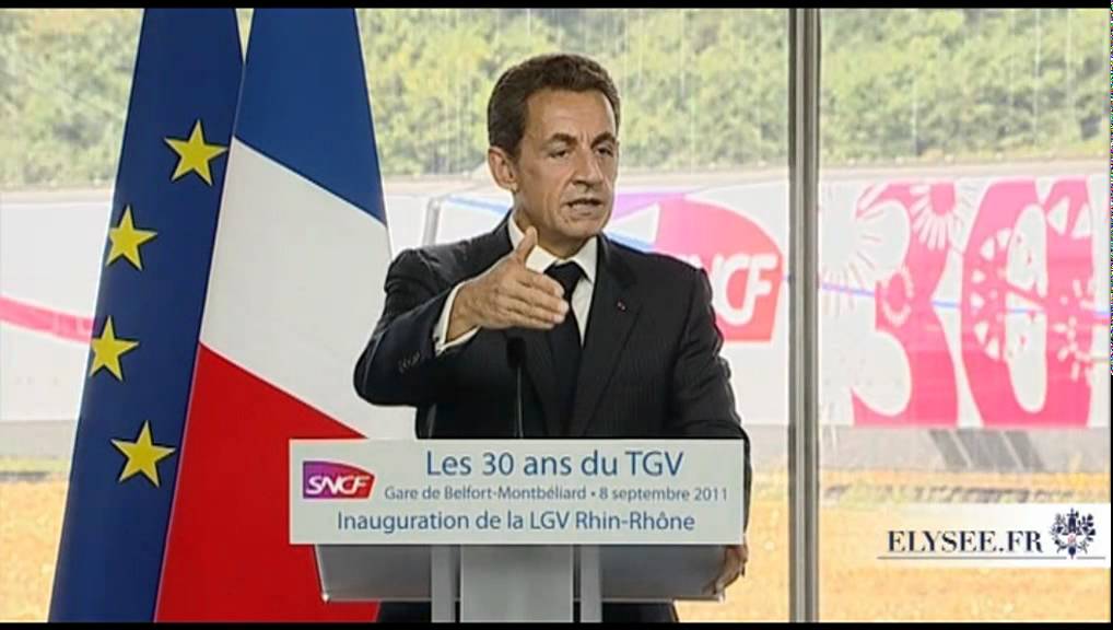 Inauguration de la ligne à grande vitesse (LGV) Rhin-Rhône