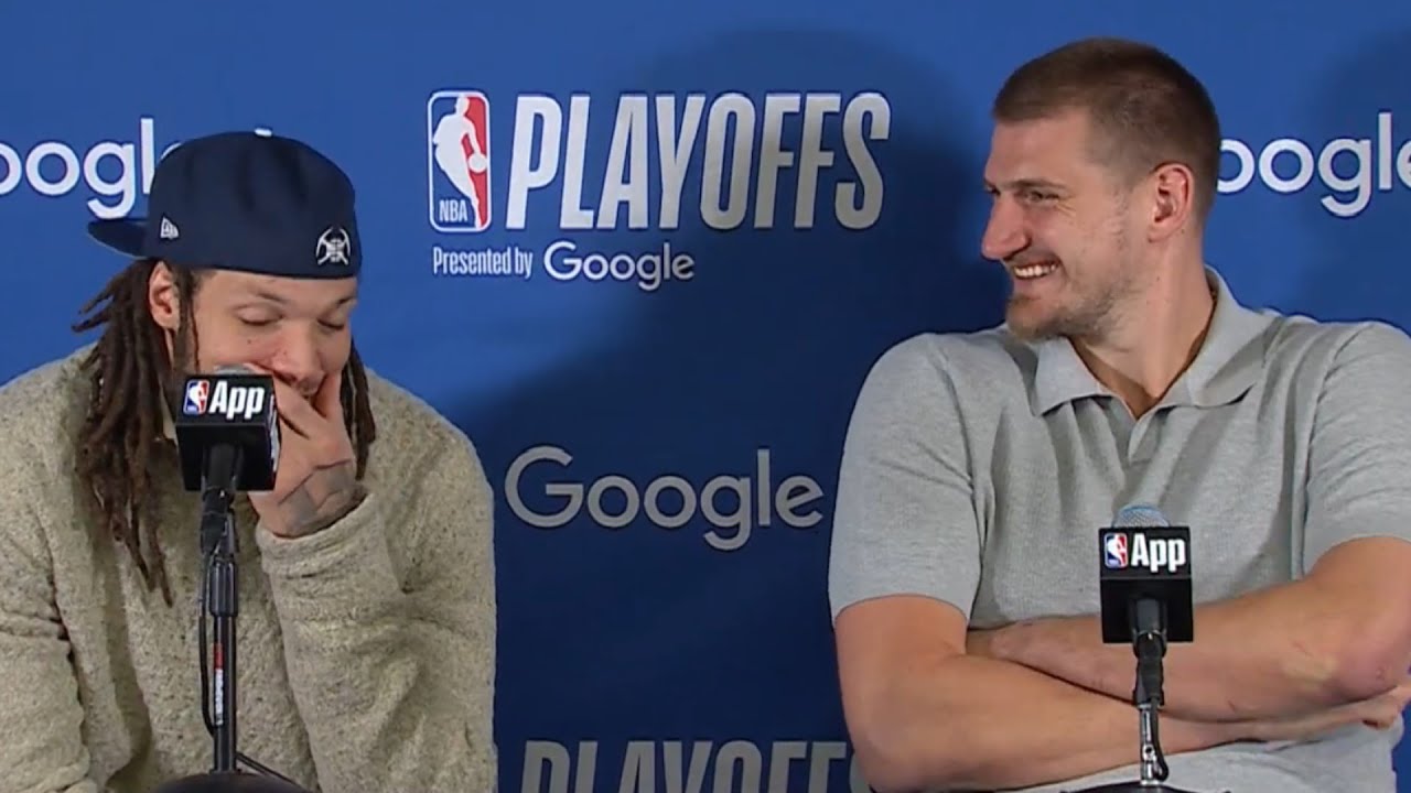 Nikola Jokic funny reaction to Aaron Gordon game winner buzzer beater dunk vs Clippers