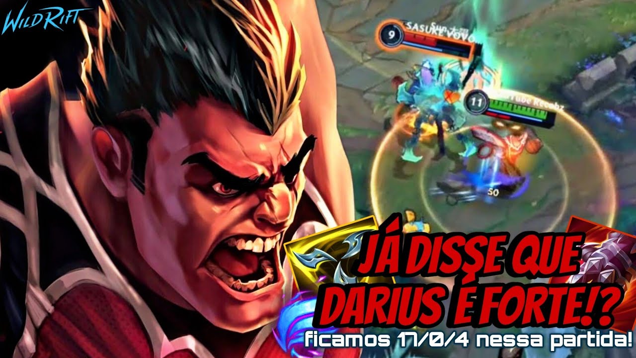DARIUS TOP FAZ 1V5 COM ESSA BUILD!! LoL Wild Rift