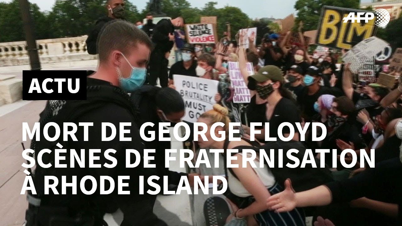 Mort de George Floyd: gestes de fraternisation à Rhode Island entre policiers et manifestants | AFP