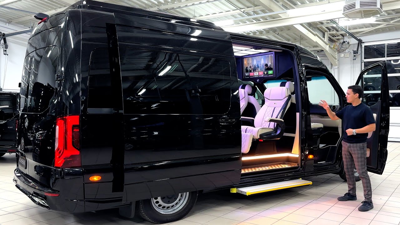 Mercedes Sprinter Short VIP Luxury VAN 2024 года выпуска — полный обзор интерьера и экстерьера