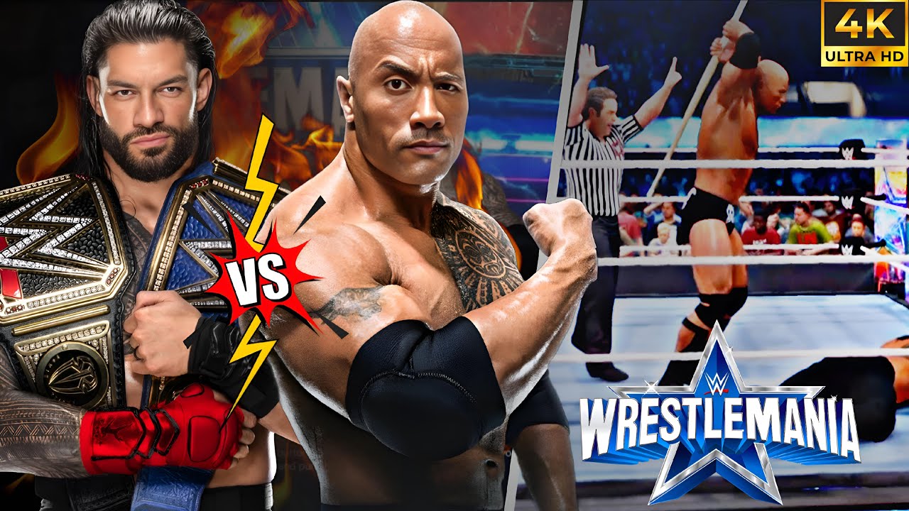The Rock vs Roman Reigns 4K GAMEPLAY | Last Man Standing Match | WrestleMania | WWE Episode 2