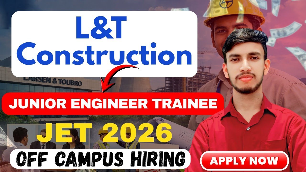 l&T Construction Mining Machinery Diploma off Campus Hiring 2026 ||L&T JET Hiring ||Diploma Job 2026