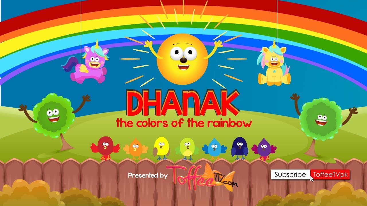 Dhanak | Colors Of The Rainbow In Urdu | Best Song For Kids | Nursery Rhyme | Toffee TV