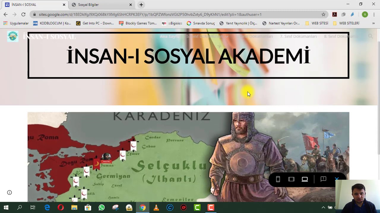 Google Sites Üzerinde Sosyal Bilgiler Dersi İçin Sitemizi Yaptık #GoogleSites3