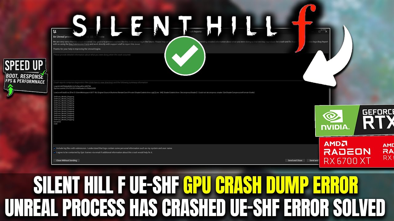 Исправление дампа сбоя графического процессора Silent Hill f ⚡ | Исправлена ​​ошибка Unreal Proce...