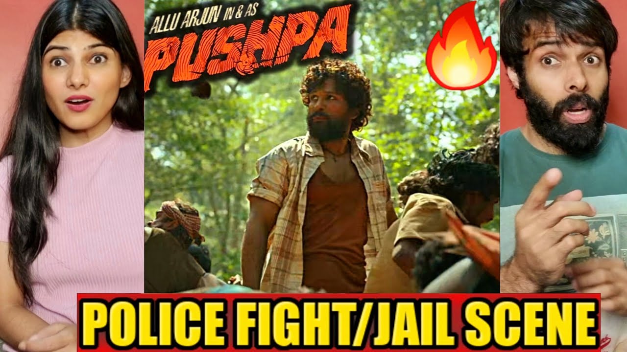 PUSHPA Allu Arjun - POLICE FIGHT SCENE REACTION Jail Scene & Reddy Brothers Entry | Pushpa Movie