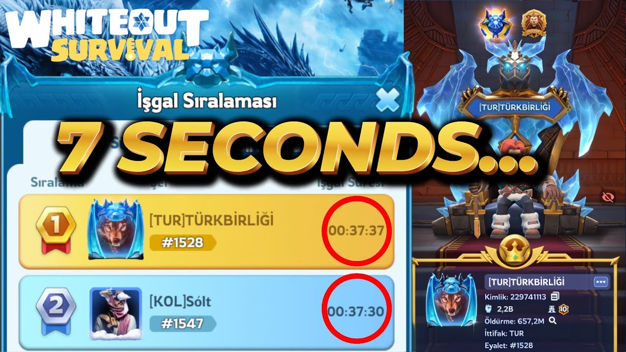 TÜRKBİRLİĞİ - 1528 Eyaleti Nasıl 7 Saniyeyle Tiran Oldu? - WHİTEOUT SURVİVAL