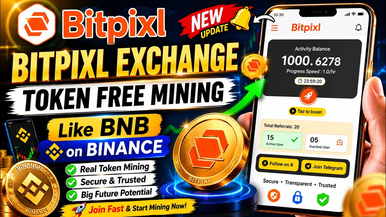 Bitpixl Exchange Token Free Mining 2026 🔥 Like BNB Before Binance? Latest Update