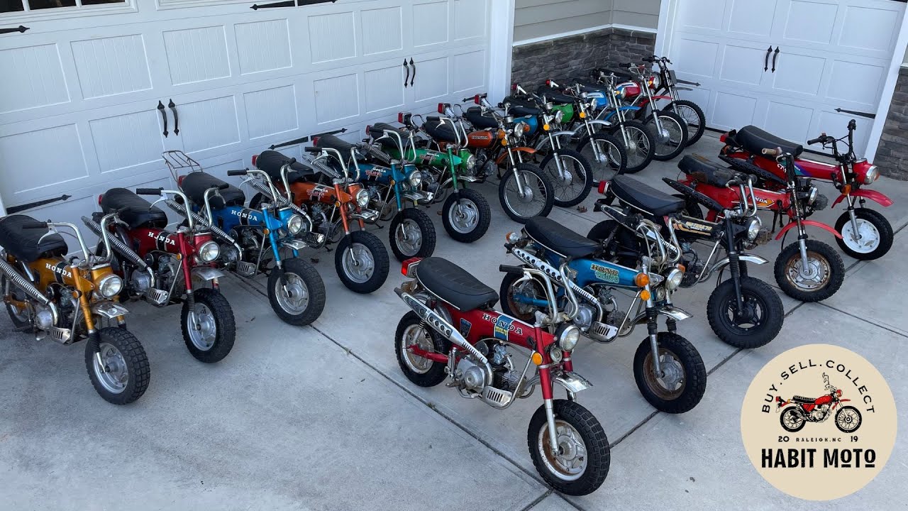 The Honda 70 collection all lined up!