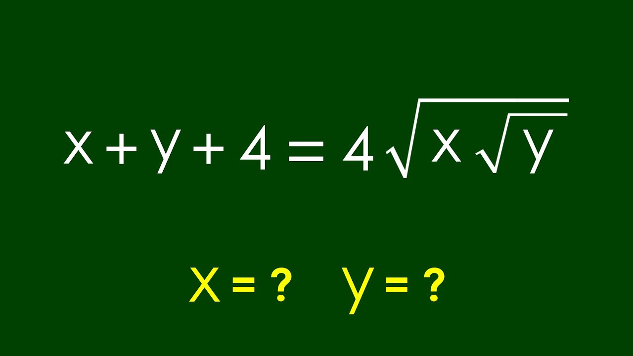 A Nice Algebra Problem | Math Olympiad x=? y=?