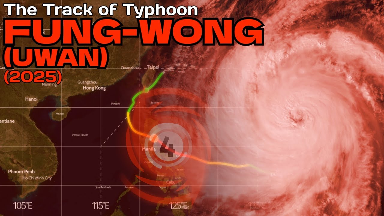 The Track of Typhoon Fung-wong (Uwan) (2025)