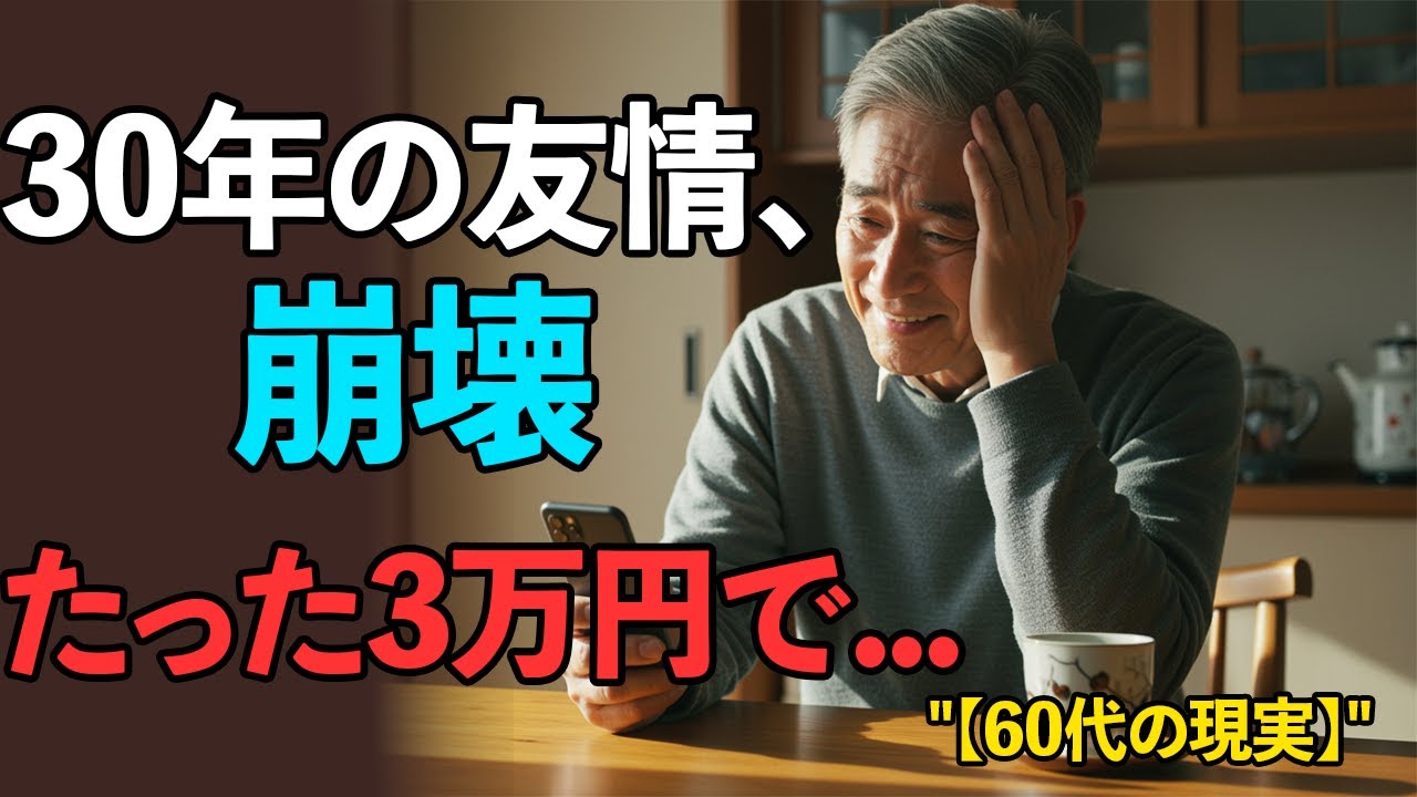 【完全版】60代の孤独｜30年の友情が一夜で崩れた瞬間…退職後に気づいた本当の幸せとは