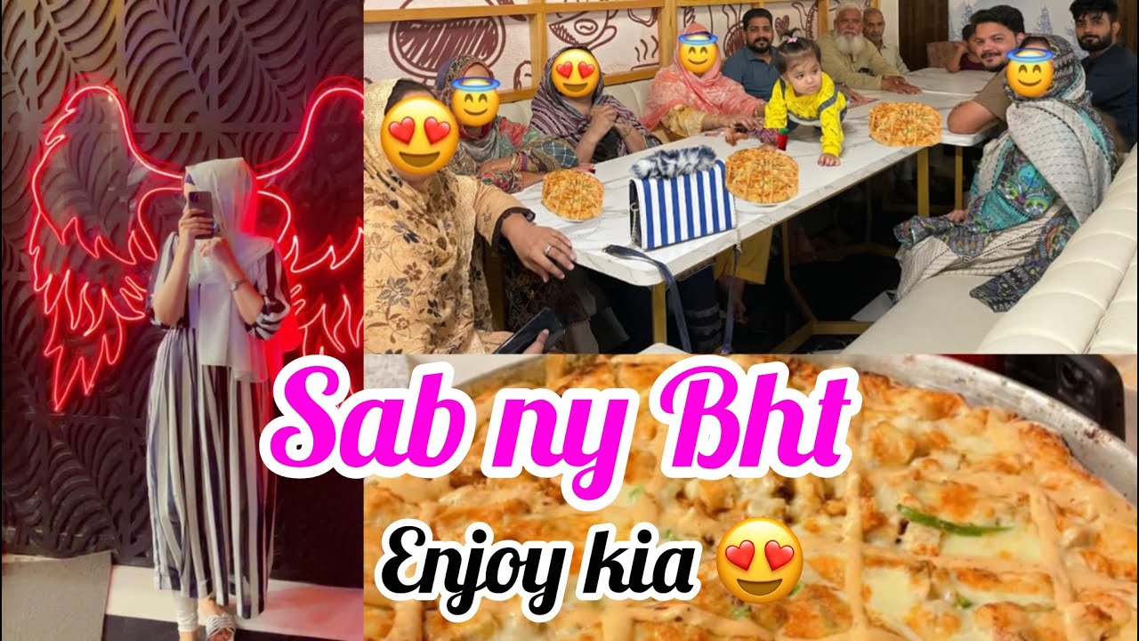 Sab ne bht enjoy kia😍|Sab ak sath ty🫠|big pizza 🍕😋🤩