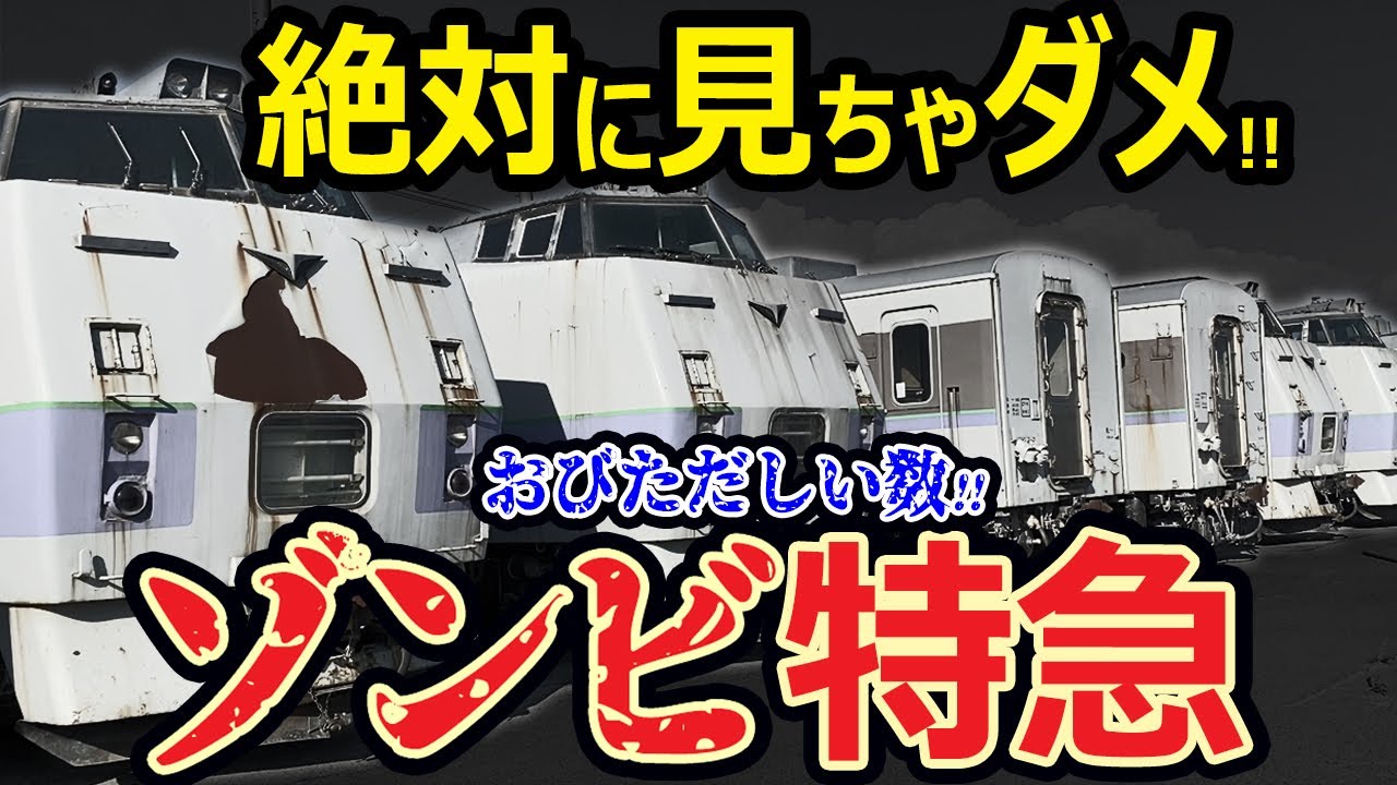 【悲劇】特急型キハ183系ゾンビ気動車が大量に放置されている場所へ行ってみた【廃車】JR北海道　崎守ふ頭　DD51北斗星色　KiHa183 คีฮา 183
