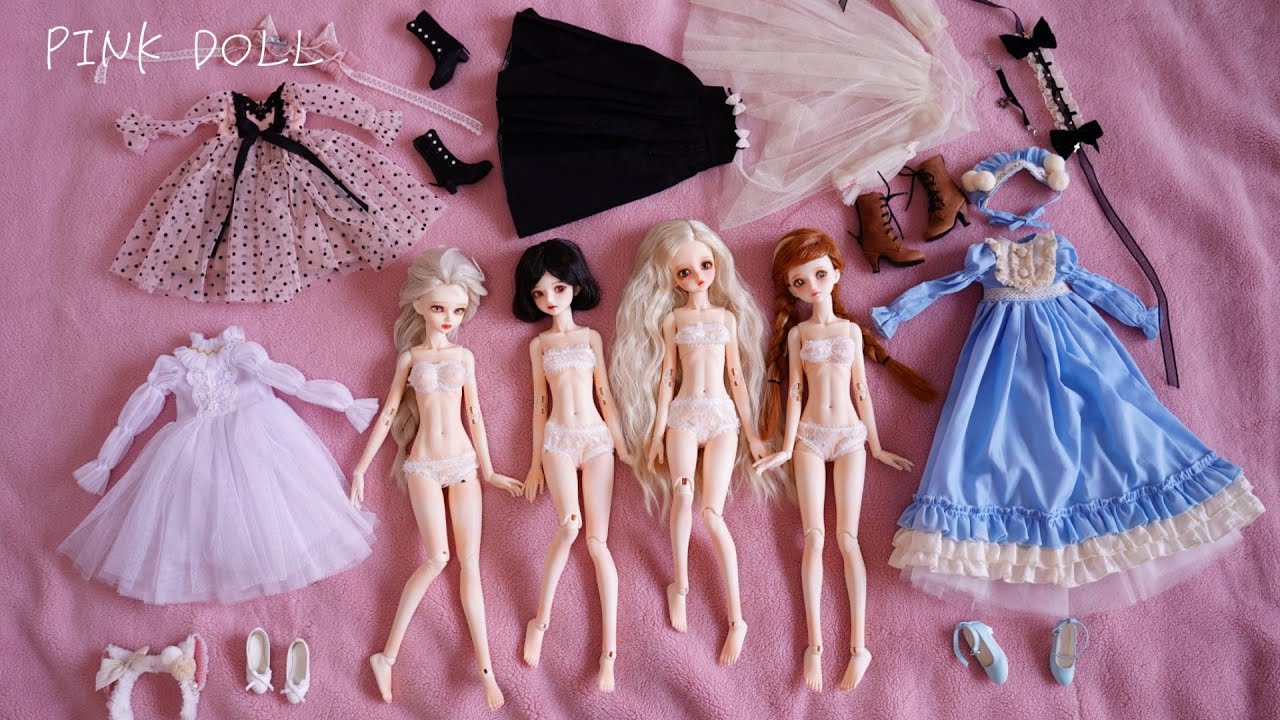 プリンセス 着せ替え ラプンツェル エルサ アナ 白雪姫 PRINCESS Dress Up Rapunzel Elsa Anna Snow White BJD DOLL