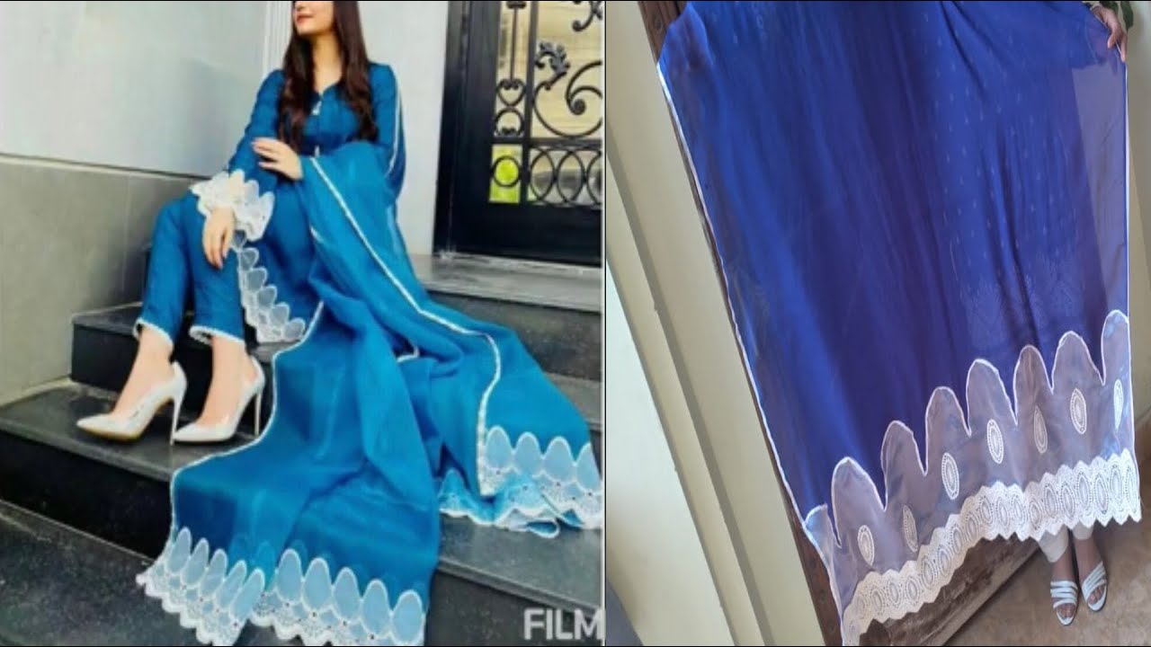 How To Make Designer Dupatta||Dupatta design ideas