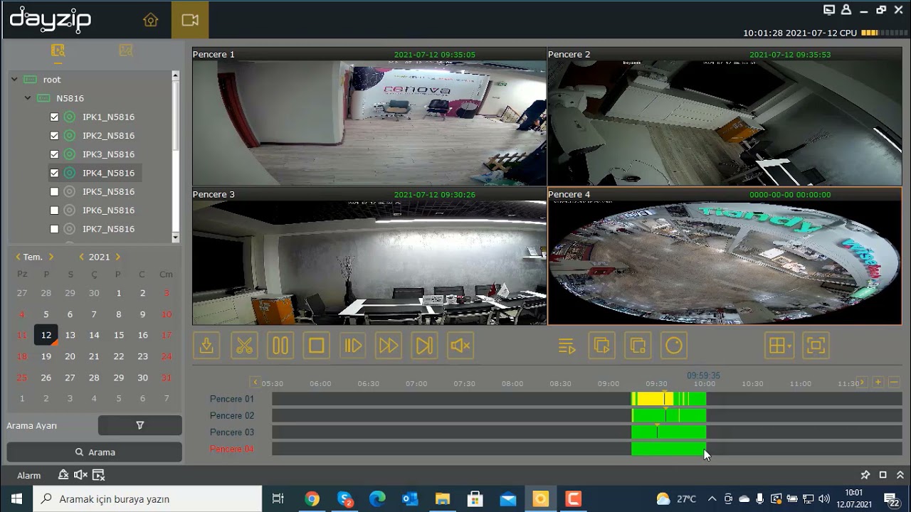 Dayzip VMS Kayıt İzleme