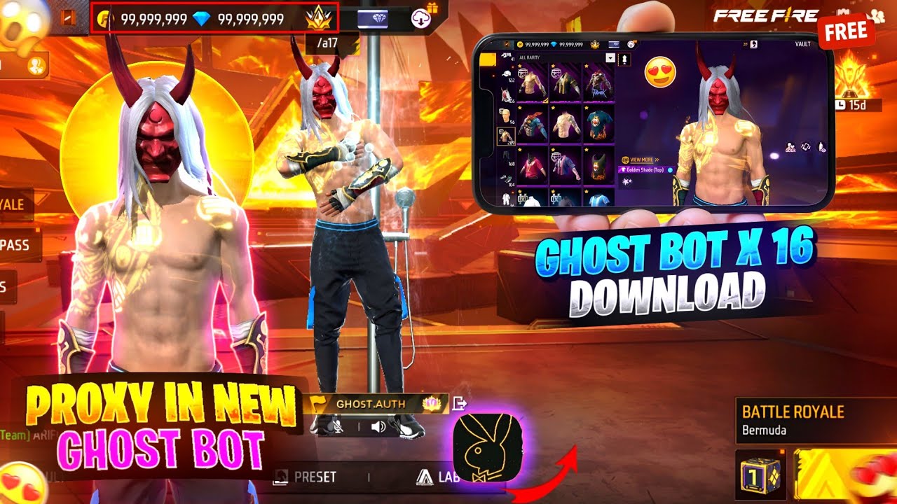 Пароль для нового обновления Ghost Bot X V16 | Как скачать Ghost Bot в обычном режиме Free Fire |...