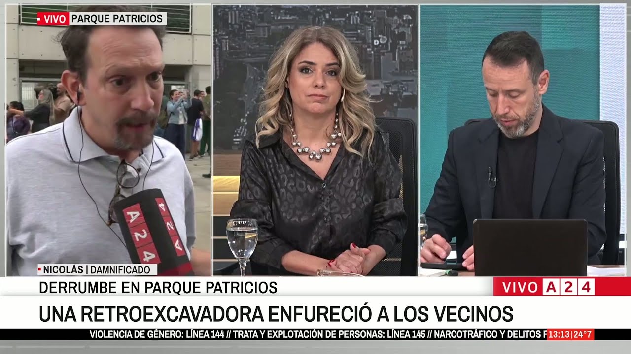 🔴FURIA DE VECINOS POR AVANCE DE TOPAORAS TRAS EL DERRUMBE DE VIVIENDAS PROCREAR EN PARQUE PATRICIOS