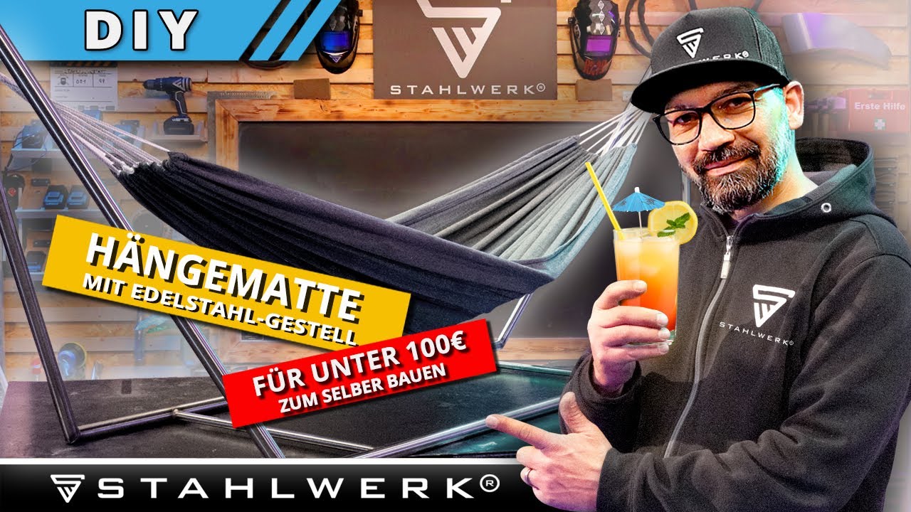XXL Hängematte mit Edelstahl-Gestell für unter 100,- Euro zum Nachbauen – DIY einfach erklärt