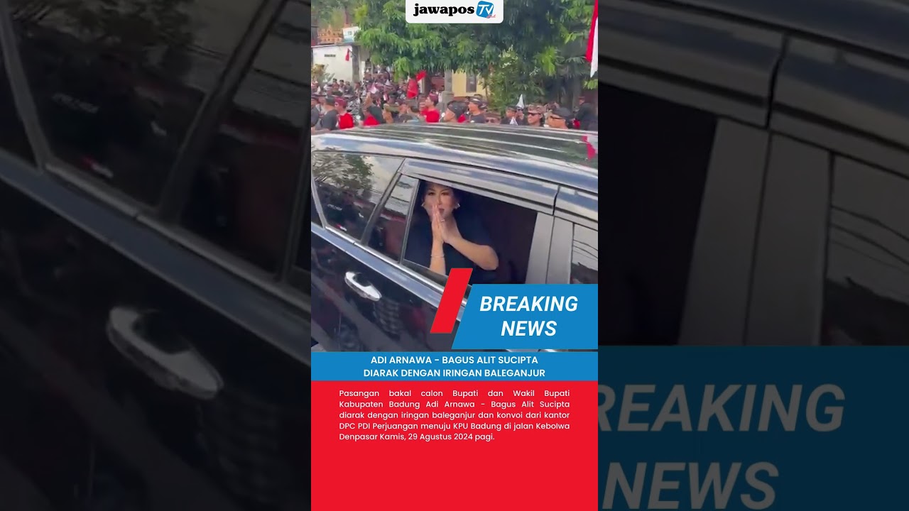 ADI ARNAWA - BAGUS ALIT SUCIPTA DIARAK DENGAN IRINGAN BALEGANJUR || JPTV BALI SHORTS #news #pdip