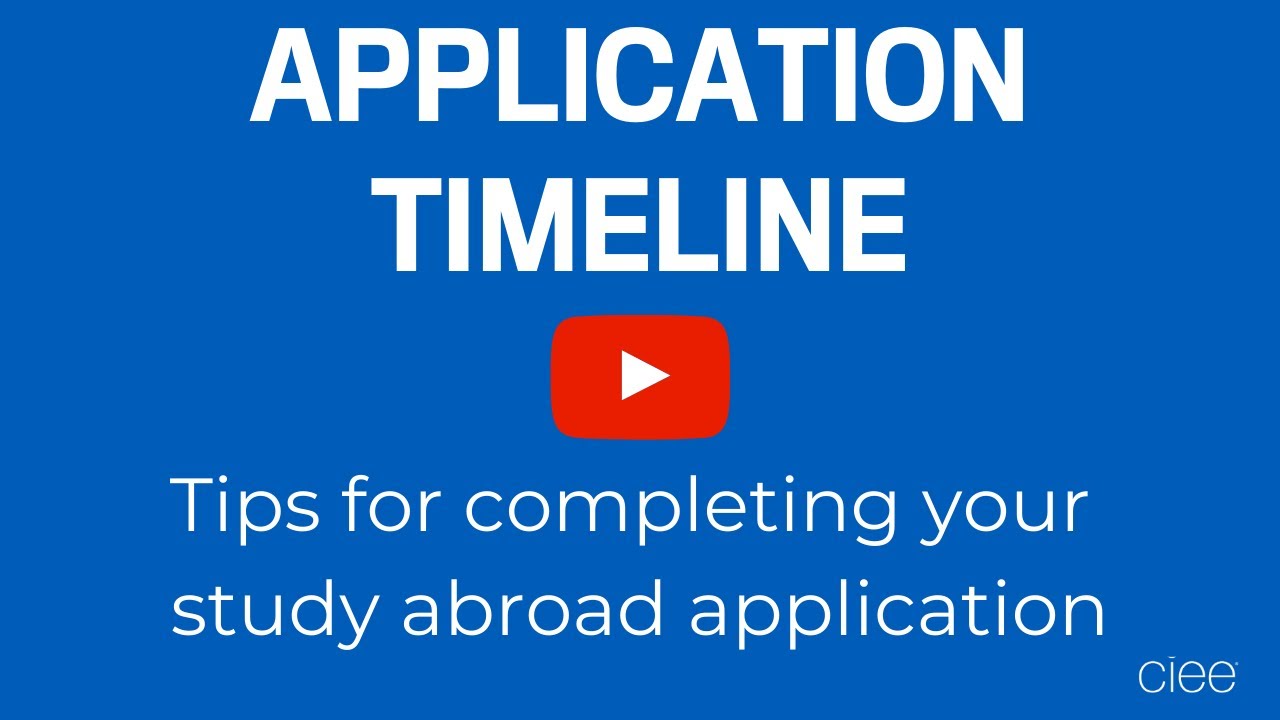 CIEE Study Abroad Application Timeline
