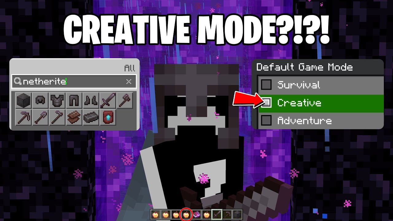 CREATIVE MODE GLITCH In Survival SMP