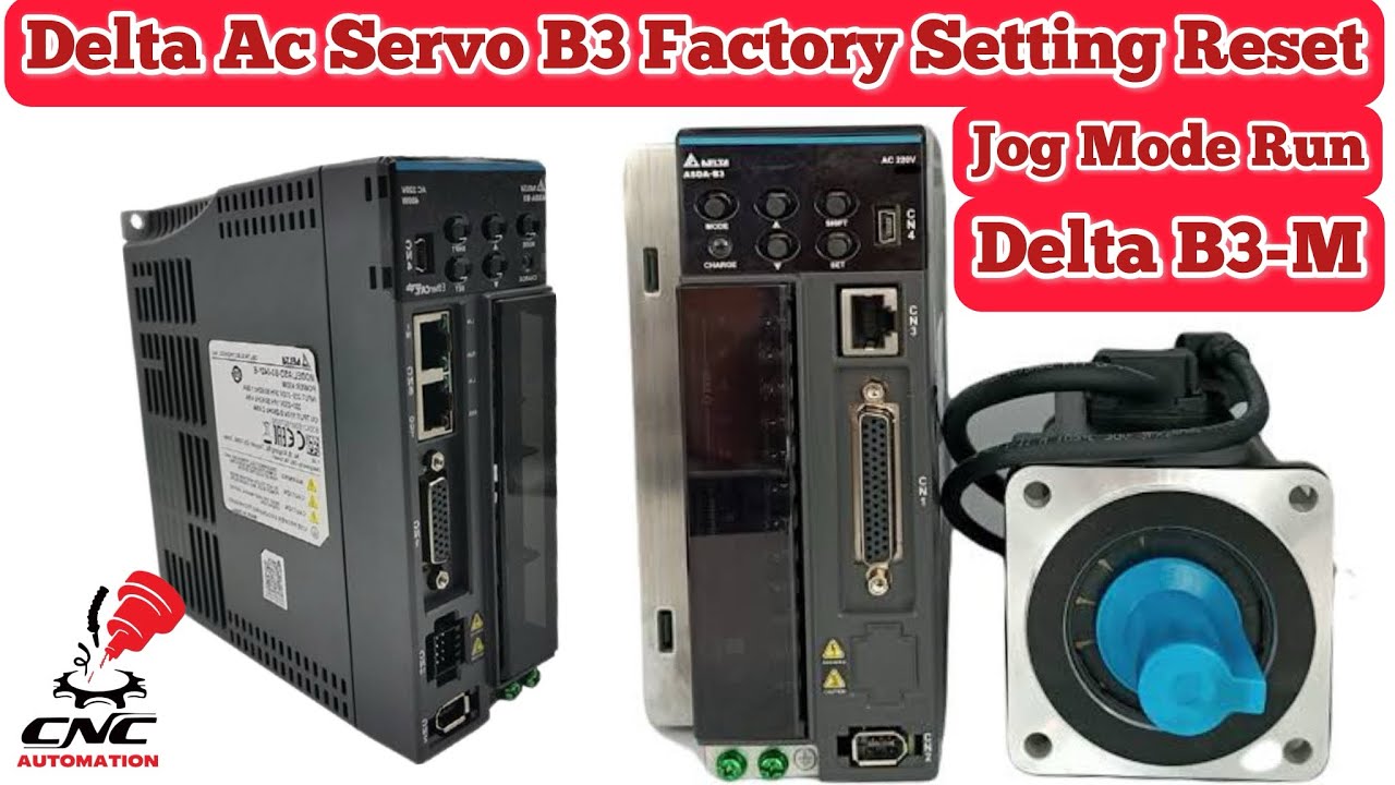 Factory Setting Reset Ac Servo Drive Delta ASD-B3-1521-M /AL13 Alarm Removing And jog Mode Run Delta