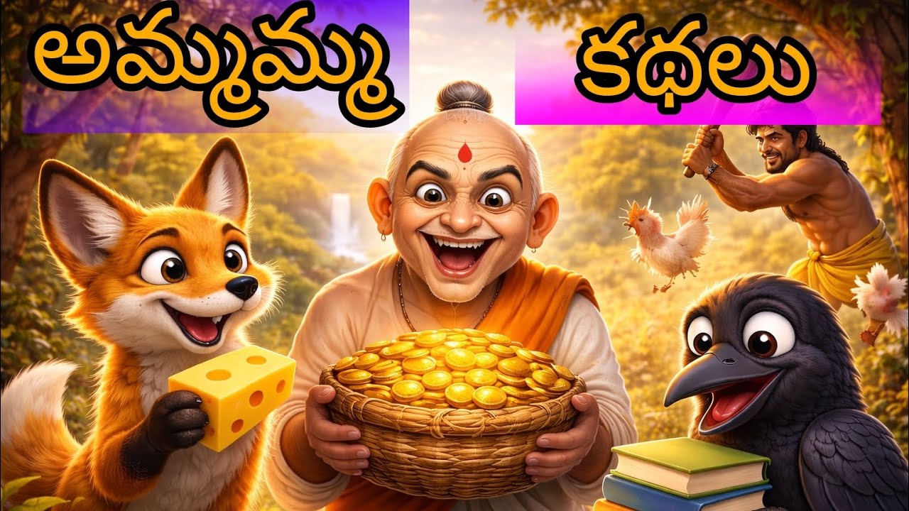 చిన్నపాటి అమ్మమ్మ కథలు | నక్క–కాకి | మూర్ఖ బ్రాహ్మణుడు | కట్టెలు కొట్టే వాడు | నీతి కథలు 🌿