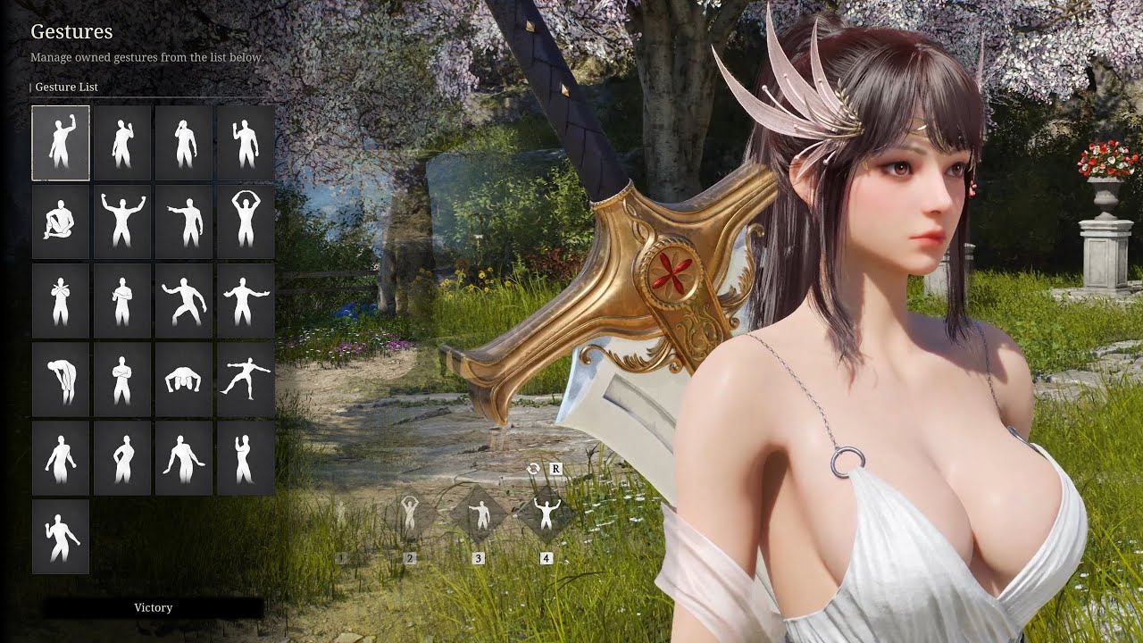Vindictus Defying Fate | All Gesture Emotes | Delia