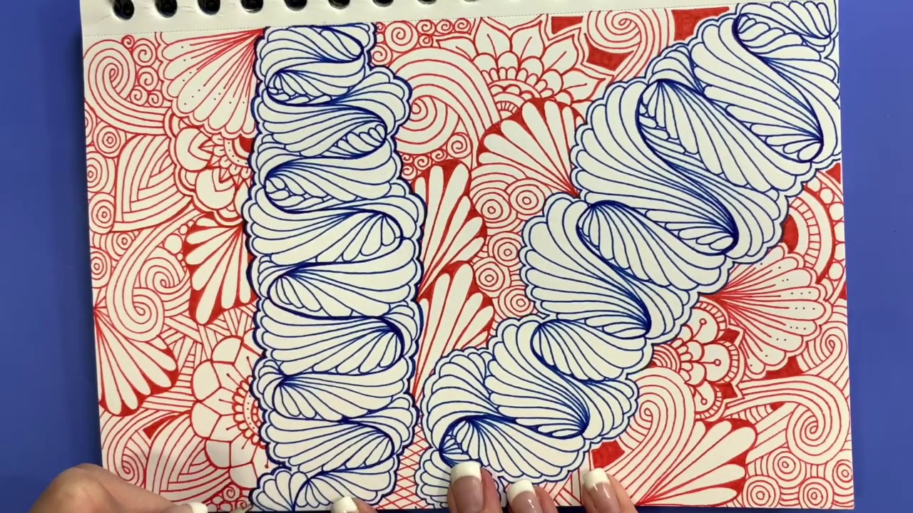 Zentangling Ginili, Sand Swirl, and Ruffle Tangles in my Quigtangle