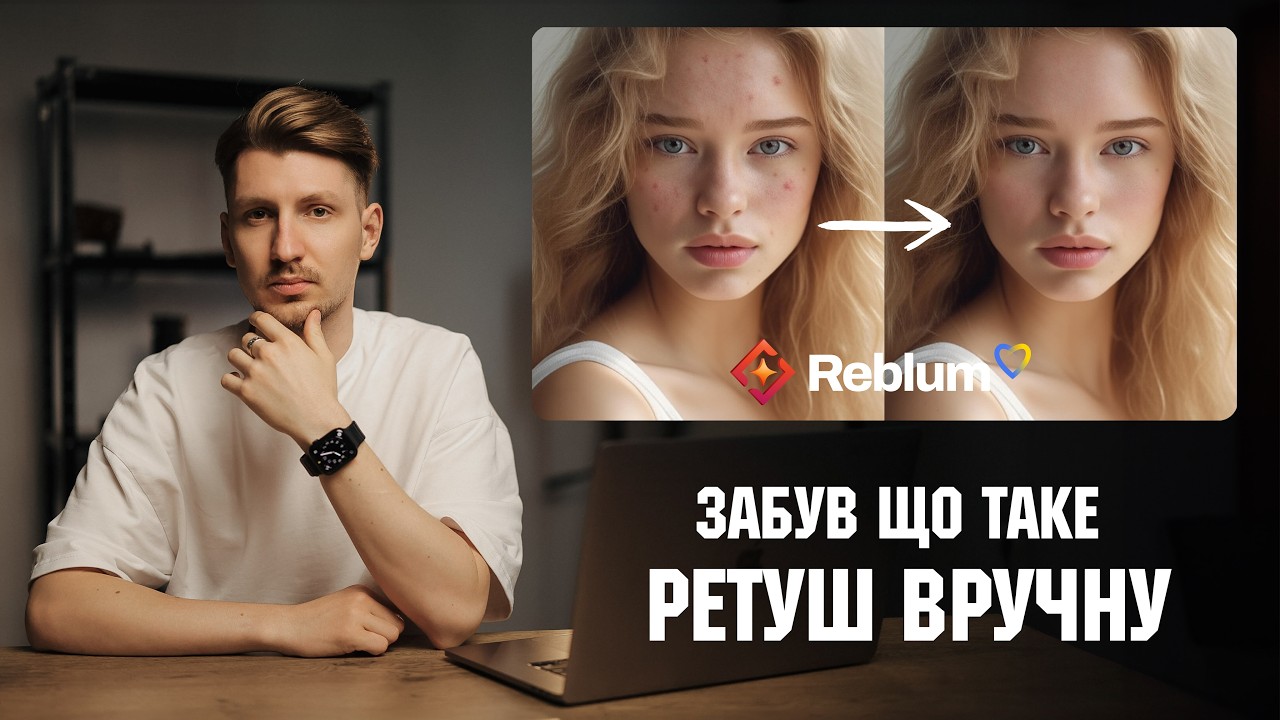 Ідеальна шкіра в 1 клік? Ретуш фото штучним інтелектом | REBLUM