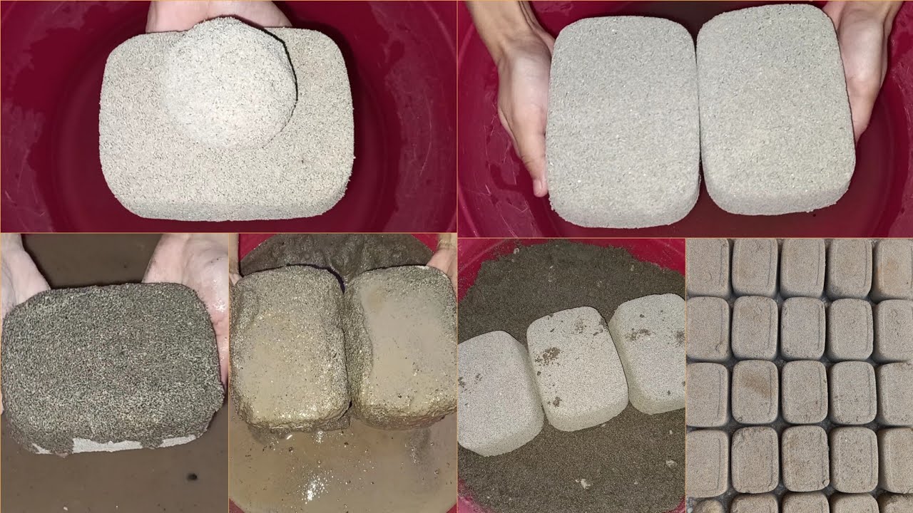Asmr:🌸Pure Sand Crispy Soft Bricks Smashing/Crumbling/Dipping In Water💦Dry Crumbling On Paste👌🏻